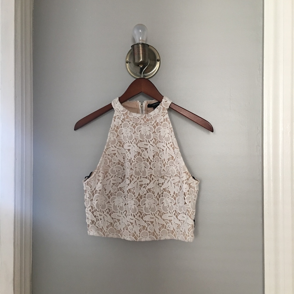 White Halter Crop Top❤️
